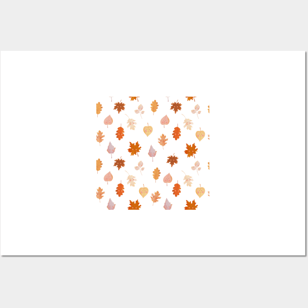 Autumn Leaves Pattern, Fall vibes Wall Art by gusstvaraonica